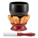 仏壇屋 滝田商店 仏具 おりん 大徳寺リンセット 3.5寸(口径11.3cm) 重厚な音色のおリン、ふとん・リン台・リン棒付き、仏壇用 証明書付