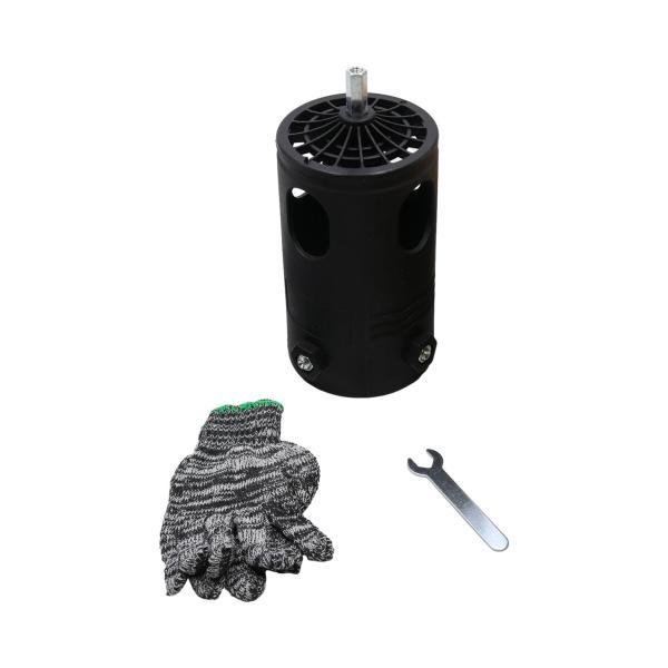 手袋付きハンドドリル用トウモロコシの皮 家庭用継手用トウモロコシ脱穀機の皮むき ブラック