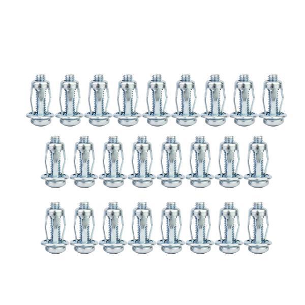 金属拡張ボルト拡張チューブ用ジャックナット 25 個 耐久性のある固定具 ネジアンカー 画像キャビネッ..