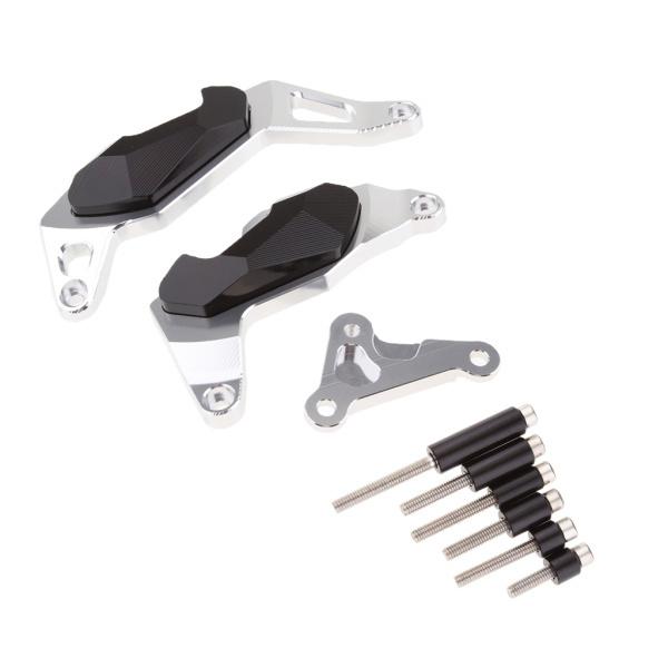 エンジンガードクラッシュスライダーパッドプロテクションfor Kawasaki 400 17-18シルバー