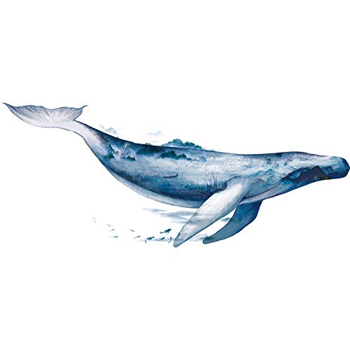 大型クジラ、動物壁ステッカー、PVC 3Dアートデカールステッカー、子供部屋、保育園、壁の装飾、家の装..