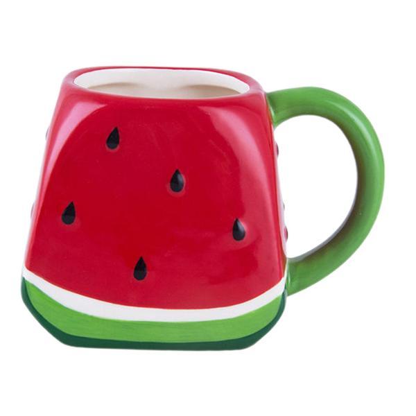 フルーツ型セラミックコーヒーマグ 3Dフルーツカップ クリエイティブ ハンドル付き 朝食用マグ ジュース 水好きのお子様へのギフトにセラミックマグ(3)