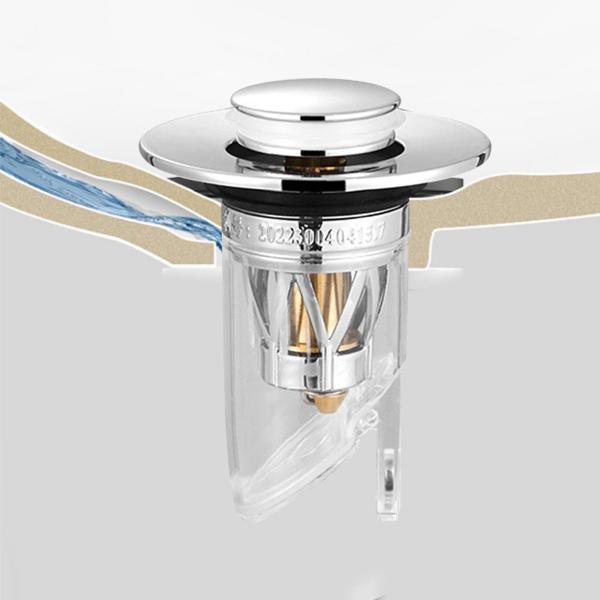 浴室のシンクストッパーポップアップ排水フィルター浴槽コンバータプッシュプラグカバーシンク排水スト..