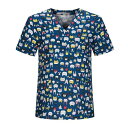 看護スクラブトップ V ネック服制服女性男性大人美容