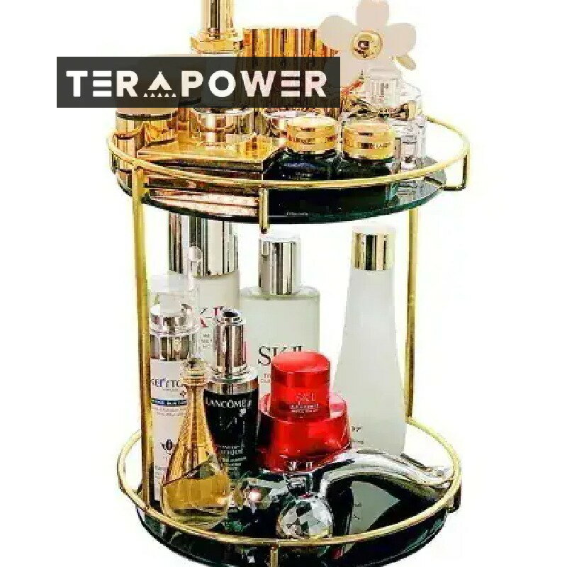 くるくる化粧品収納ケーススキンケア香水テーブルドレッサートイレ浴室整理棚