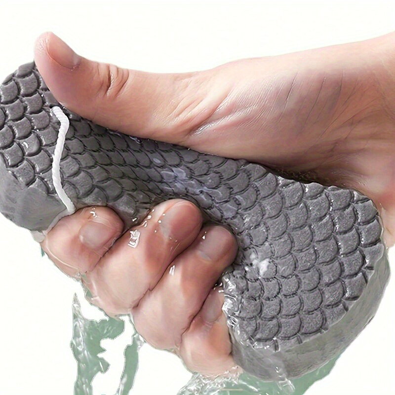 1個 マルチパーパス グレー クリーニングスポンジ - スクラブ、ベビーバス＆家庭用に最適.