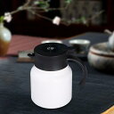 保温コーヒーカラフェ ストレーナー 使いやすい 断熱ティーポット オフィス 家庭用 ホワイト