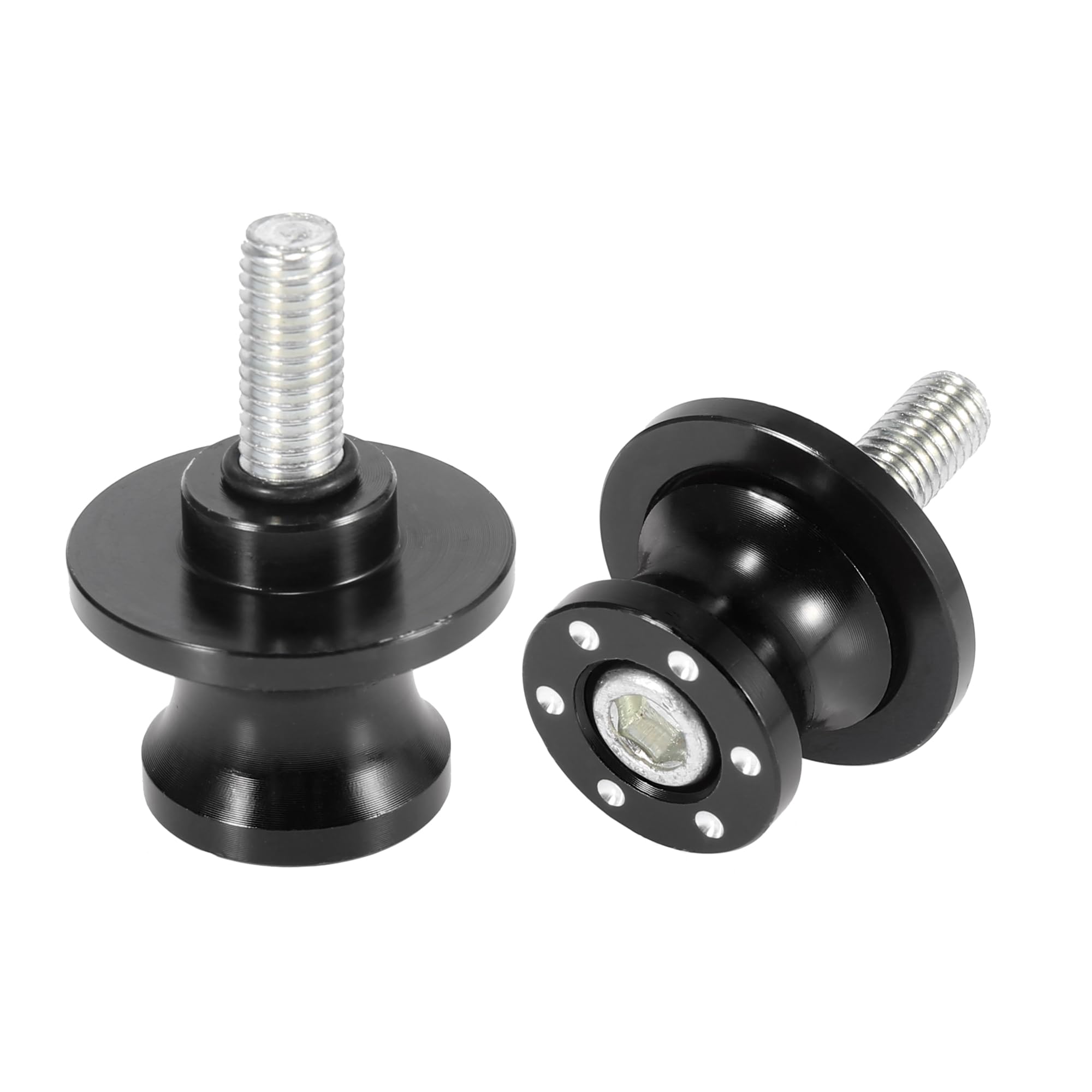 Motoforti オートバイのスイングアームスプールスライダースタンド アルミニウム合金 ブラック 8 mm 6 ..