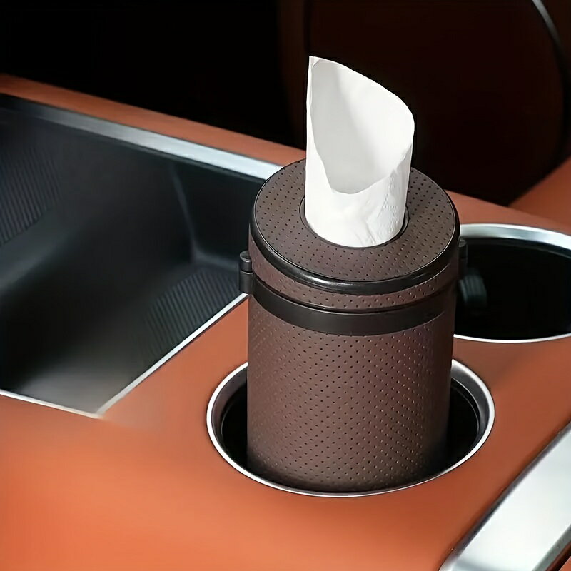 カー ティッシュボックス、カー ペーパーボックス、マルチファンクションカー用インテリアストレージチューブ、カー ティッシュシリンダー収納バッグ