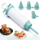 1 セットプラスチックカップケーキ充填インジェクター 4 個ノズルクッキークリーム配管シリンジキットクリーム花口水鉄砲ベーキングケーキデコレーションツール