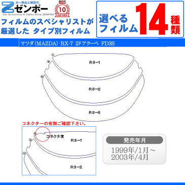 カット済みカーフィルム マツダ RX-7 2ドア FD 車 フィルム フイルム カーフイルム リヤ/リアサイドセット 車用 車用品 カー用品 日よけ 車種別 スモークフィルム ミラー/シルバー/断熱 原着