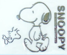 エンブレムステッカー スヌーピー B SN106 すぬうぴい SNOOPY 目印 シルバー 車用品 カー用品 カーグッズ カーアクセサリー ファンシーグッズ 雑貨 かわいい カワイイ 通販 明邦 楽天