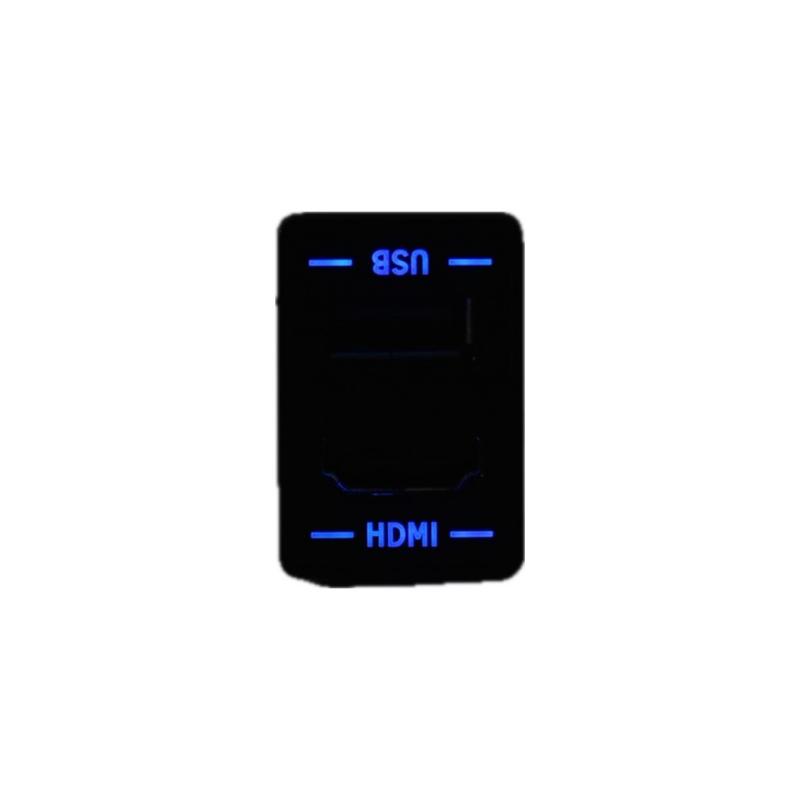 ALPINE(アルパイン) KCU-Y620DA-LED ディスプレイオーディオ用ブルーLEDライティング ビルトインUSB/HDMI接続ユニット トヨタ車アクセサリーソケット向け/汎用取付けパネル付き