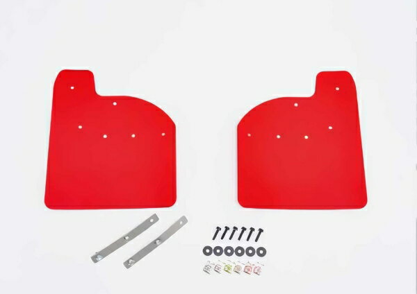 クスコ(Cusco) トヨタ ライズ/スバル レックス用 4×4 STYLE シールドフラップ フロント用 レッド 2枚セット 1C5-851-FR