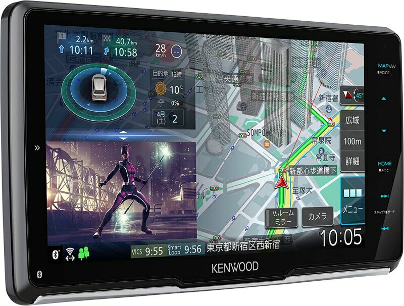 KENWOOD MDV-M909HDF スマートフォンのハイビジョン映像を“彩速ナビ
