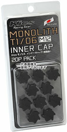 KYO-EI(協永産業) MONOLITH T1/06 Inner Cap M12 樹脂製 20pcs ブラック CMF1K