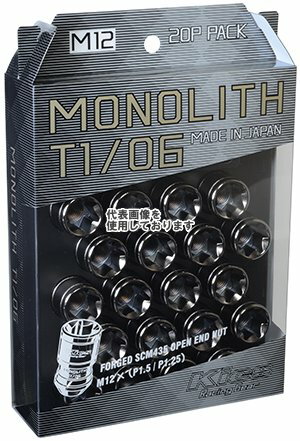 乐天商城 - KYO-EI(協永産業) MONOLITH T1/06 M12×P1.5 20P 20pcs グロリアス ブラック MN01GK(沖縄・離島不可)