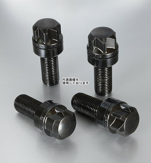 KYO-EI(協永産業) Bull Lock TUSKEY BOLT 14R M14×P1.5 28mm F-TYPE 4pcs ブラック TF680B-28