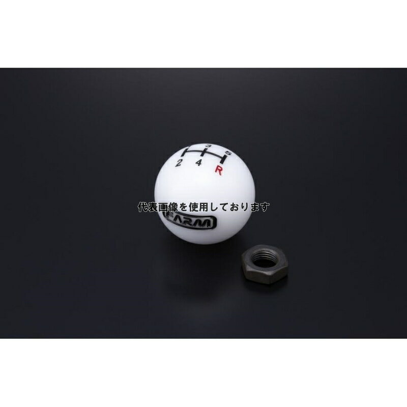 Motor Farm (モーターファーム) ジュラコン製シフトノブ　パターン有/ホワイト SUZUKI ジムニー MT車 F..