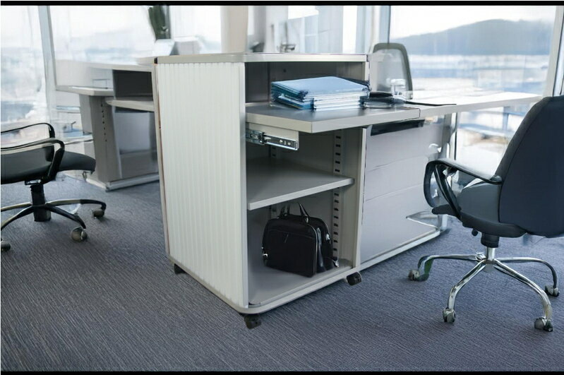 サポートカート50　シャッター扉式サイドデスクワゴン