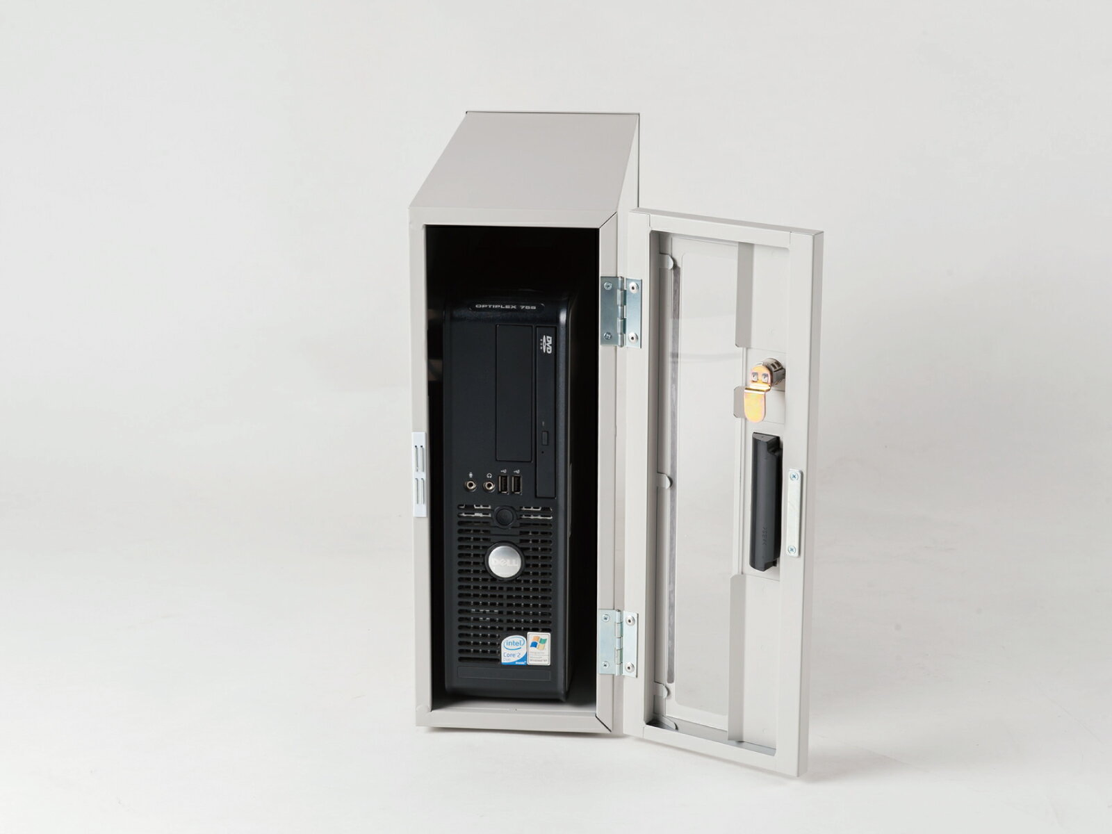 防塵ラック Tidy Box CPU S PCケース ホコリ 排熱 フィルター ファン 埃 盗難防止 鍵付き 工場用 現場事務所用 粉塵 CPU保護 モニター パソコン 収納 PC 本体 ゲーム機 ネットワーク機器収納 サーバーラック