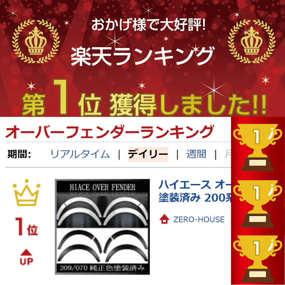 【P最大9倍 5と0の日】ハイエース オーバーフェンダー ハイエース フェンダー ダウンルック ABS製 塗装済み 200系 1型〜6型 1台分セット