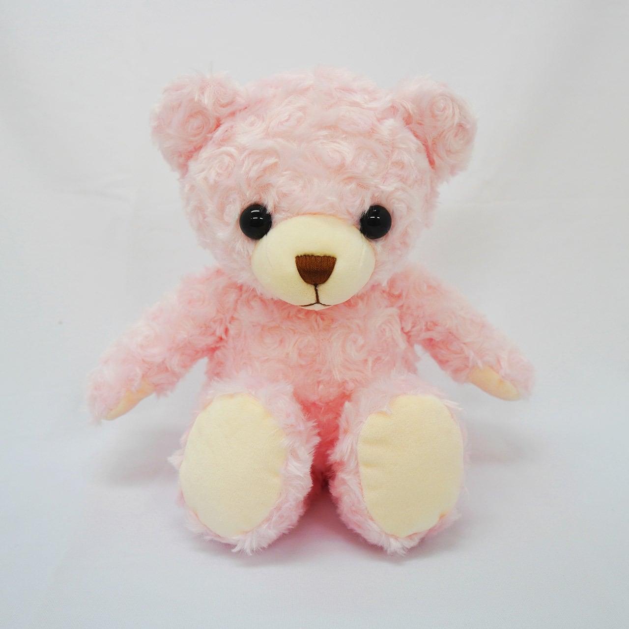 オリジナルテディベア ピンク 桃色 大サイズ（全長35cm、座高25cm）記念品、プレゼント用に最適 オプション選択あり（Tシャツ・刺繍入れ）