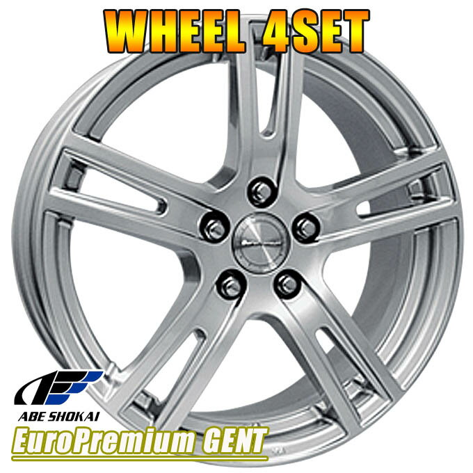アルミホイール 4本 阿部商会 ユーロプレミアム ゲント 16インチ×6.5J 5-108 +52 シルバー ABE SHOKAI GENT