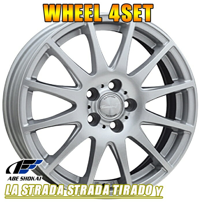 アルミホイール 4本 阿部商会 ラ・ストラーダ ティラードガンマ 16インチ×6.5J 5-114.3 +53 シルバー ABE SHOKAI TIRADO γ