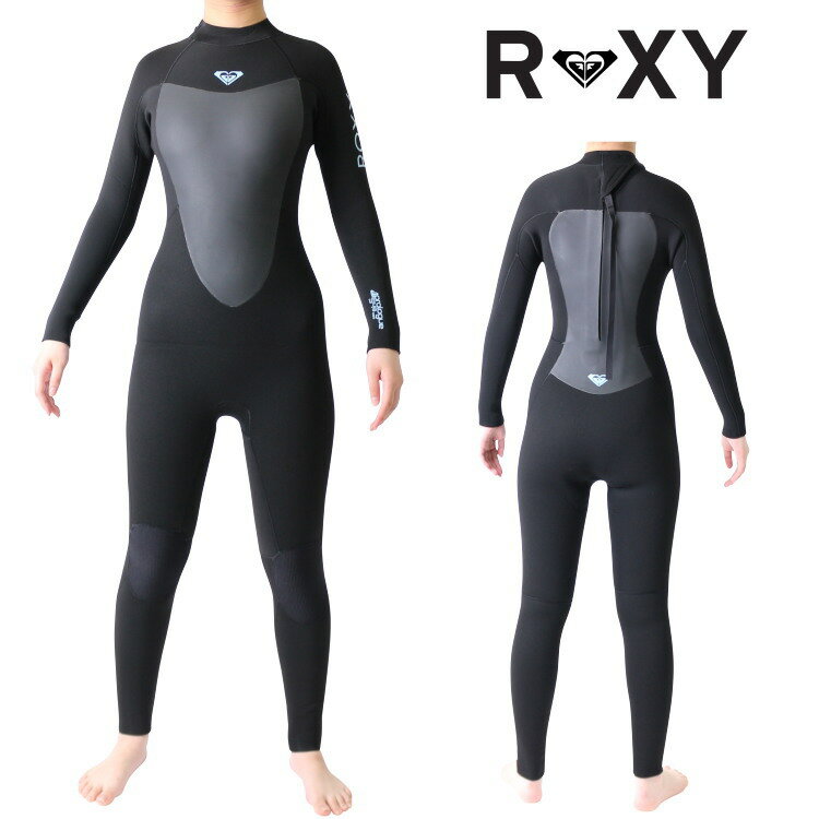 ■ブランド：Roxy(ロキシー) ■モデル：Prologue(プロローグ) ■タイプ：女性用フルスーツ ■生地厚：5×4×3mm(ボディ5mm、腕4mm、脇3mm) ■カラー：KVJ0(ブラック×ライトブルーロゴ) ■商品番号：ERJW103073 ■商品説明 ROXY(ロキシー)の女性用フルスーツ。生地厚は5×4×3mm(胴体5mm、脚5mm、腕4mm、脇3mm)。脇から肩、腕にかけて伸縮性の高い生地(スーパーストレッチ3.0)を使用。腕を動かし易くサーフィンのパドリングも苦にならない。バックジップ裏には車の鍵などを取り付けられるキーループ付き。オールブラックのカラーはシンプルで年齢問わず着用できる。ロキシーのライトブルー色のロゴがワンポイントとなっている。ロキシーウェットスーツのエントリーモデルではあるが、サーフィンウェットスーツのキーポイントを押さえ作り込まれている。サーフィンウェットスーツを選ぶときは、価格も重要ではあるが、品質も大切。品質とはサーフィンを想定して作られているウェットスーツのこと。見た目は同じウェットスーツでも、細かい部分の仕様により、動きやすさや耐久性、保温性に大きな差が生じる。初心者サーファーであっても本物のサーフィンウェットスーツを選んでほしい。 ■サイズチャート サイズ/身長/体重/胸囲/腹囲 2号/155cm/46kg/78cm/62cm 4号/160cm/50kg/81cm/64cm 6号/163cm/54kg/83cm/66cm 8号/166cm/58kg/85cm/68cm 10号/170cm/62kg/90cm/71cm ※こちらのモデルはかなりタイトなつくりとなっております。サイズの数値が後半の方はワンサイズ上をおすすめします。 ※ウェットスーツは伸縮性のある素材で出来ておりますので、サイズは目安としてお考えください。また、同じ身長、体重でも体格や着用感には個人差があり、特定のサイズに当てはまった方でも対応できない場合がございます。 ■機能とテクノロジー ●GBSステッチ GBSステッチとは、Glued Blind Stichの訳で「すくい縫い」という意味です。生地を貫通させずに縫い合わせるため、縫製部分から水の浸入を極力抑えることができます。生地の貼り合わせにはボンドを使用し、その後、縫製します。ボンドを使用し、糸を貫通させないため、経年劣化により破れてくる可能性があります。 ●バックジップ 背中にファスナーがあるこのタイプ(バックファスナー)は、開口部が広いので、ウェットスーツの着脱が容易で、メンテナンスし易いのが特徴です。多くのウェットスーツに用いられている一番オーソドックスなファスナーシステムです。 ●膝パッド 耐久性・柔軟性・軽量に優れた膝パッドで激しい動きも妨げない！サーフィンは膝の動きがとっても大事！常に屈伸運動が必要なサーフィンには重要な要素です。これでカットバックやターンも決まること間違いなし！ ●キーループ 鍵の大小に関わらず取り付けが可能なゴム製のキーループ。車のカギは必ず持っていく。カギを車両近辺に置かないことが、車上荒らしにあわない第一条件です。 ●伸縮性素材 ストレッチ性に優れた HYPERSTRETCH 3.0 を使用。パドリングも苦にならず、最高のパフォーマンスを約束する。このストレッチ性は、パフォーマンス向上だけではなく、あなたの体力も奪わない。 ●シールパッチ 負荷がかかる生地と生地の継ぎ目には、シールパッチの加工がされており、耐久性と強度をアップさせています。 ●胸部/背部ラバー素材 胸部/背部には耐久性・保温性に優れたラバー素材を使用しています。外気に触れる時間が長いサーフィンなど、上半身には必須の仕様！冷たい風にも負けず、波待ちできます。また、サーフワックスなどの付着を防ぎ、いつもキレイな状態をキープできます。■ブランド：Roxy(ロキシー) ■モデル：Prologue(プロローグ) ■タイプ：女性用フルスーツ ■生地厚：5×4×3mm(ボディ5mm、腕4mm、脇3mm) ■カラー：KVJ0(ブラック×ライトブルーロゴ) ■商品番号：ERJW103073 ■商品説明 ROXY(ロキシー)の女性用フルスーツ。生地厚は5×4×3mm(胴体5mm、脚5mm、腕4mm、脇3mm)。脇から肩、腕にかけて伸縮性の高い生地(スーパーストレッチ3.0)を使用。腕を動かし易くサーフィンのパドリングも苦にならない。バックジップ裏には車の鍵などを取り付けられるキーループ付き。オールブラックのカラーはシンプルで年齢問わず着用できる。ロキシーのライトブルー色のロゴがワンポイントとなっている。ロキシーウェットスーツのエントリーモデルではあるが、サーフィンウェットスーツのキーポイントを押さえ作り込まれている。サーフィンウェットスーツを選ぶときは、価格も重要ではあるが、品質も大切。品質とはサーフィンを想定して作られているウェットスーツのこと。見た目は同じウェットスーツでも、細かい部分の仕様により、動きやすさや耐久性、保温性に大きな差が生じる。初心者サーファーであっても本物のサーフィンウェットスーツを選んでほしい。 ■サイズチャート サイズ/身長/体重/胸囲/腹囲 2号/155cm/46kg/78cm/62cm 4号/160cm/50kg/81cm/64cm 6号/163cm/54kg/83cm/66cm 8号/166cm/58kg/85cm/68cm 10号/170cm/62kg/90cm/71cm ※こちらのモデルはかなりタイトなつくりとなっております。サイズの数値が後半の方はワンサイズ上をおすすめします。 ※ウェットスーツは伸縮性のある素材で出来ておりますので、サイズは目安としてお考えください。また、同じ身長、体重でも体格や着用感には個人差があり、特定のサイズに当てはまった方でも対応できない場合がございます。 ●GBSステッチ GBSステッチとは、Glued Blind Stichの訳で「すくい縫い」という意味です。生地を貫通させずに縫い合わせるため、縫製部分から水の浸入を極力抑えることができます。生地の貼り合わせにはボンドを使用し、その後、縫製します。ボンドを使用し、糸を貫通させないため、経年劣化により破れてくる可能性があります。 ●バックジップ 背中にファスナーがあるこのタイプ(バックファスナー)は、開口部が広いので、ウェットスーツの着脱が容易で、メンテナンスし易いのが特徴です。多くのウェットスーツに用いられている一番オーソドックスなファスナーシステムです。 ●膝パッド 耐久性・柔軟性・軽量に優れた膝パッドで激しい動きも妨げない！サーフィンは膝の動きがとっても大事！常に屈伸運動が必要なサーフィンには重要な要素です。これでカットバックやターンも決まること間違いなし！ ●キーループ 鍵の大小に関わらず取り付けが可能なゴム製のキーループ。車のカギは必ず持っていく。カギを車両近辺に置かないことが、車上荒らしにあわない第一条件です。 ●伸縮性素材 ストレッチ性に優れた HYPERSTRETCH 3.0 を使用。パドリングも苦にならず、最高のパフォーマンスを約束する。このストレッチ性は、パフォーマンス向上だけではなく、あなたの体力も奪わない。 ●シールパッチ 負荷がかかる生地と生地の継ぎ目には、シールパッチの加工がされており、耐久性と強度をアップさせています。 ●胸部/背部ラバー素材 胸部/背部には耐久性・保温性に優れたラバー素材を使用しています。外気に触れる時間が長いサーフィンなど、上半身には必須の仕様！冷たい風にも負けず、波待ちできます。また、サーフワックスなどの付着を防ぎ、いつもキレイな状態をキープできます。