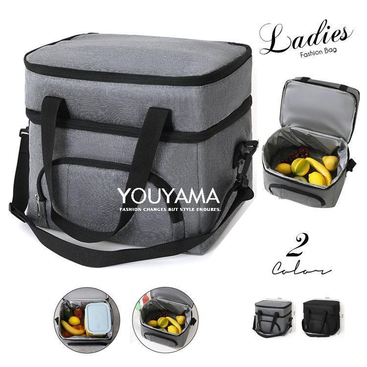 ショルダーバッグ ランチバッグ 保冷 メンズ レディース 保温 水筒が入る 縦長 大容量 お弁当 ポケット..