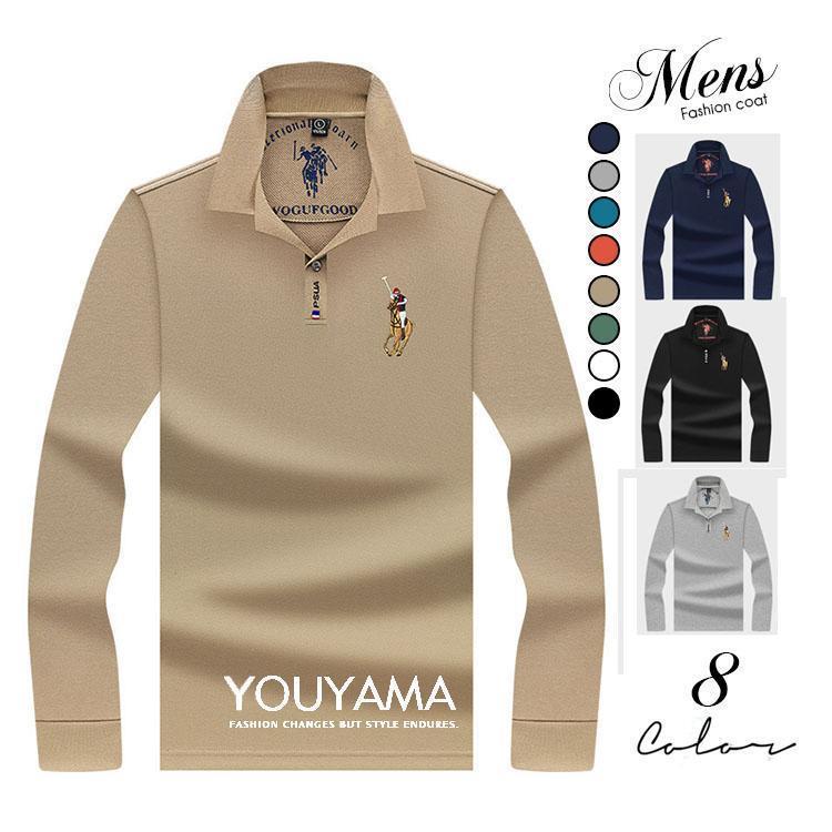 樂天商城 - シャツ Tシャツ メンズ POLOシャツ 長袖 カジュアルTシャツ 長袖Tシャツ コットン 紳士用 トップス カジュアル 春夏