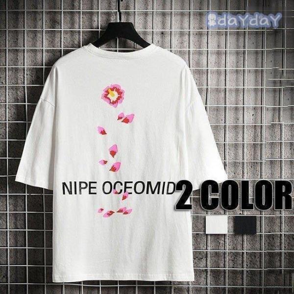 樂天商城 - Tシャツ メンズ カットソー 半袖 丸首Tシャツ トップス 大きいサイズ Tシャツ ブラック ホワイト 夏物 春物 ゆったりTシャツ メンズファッション