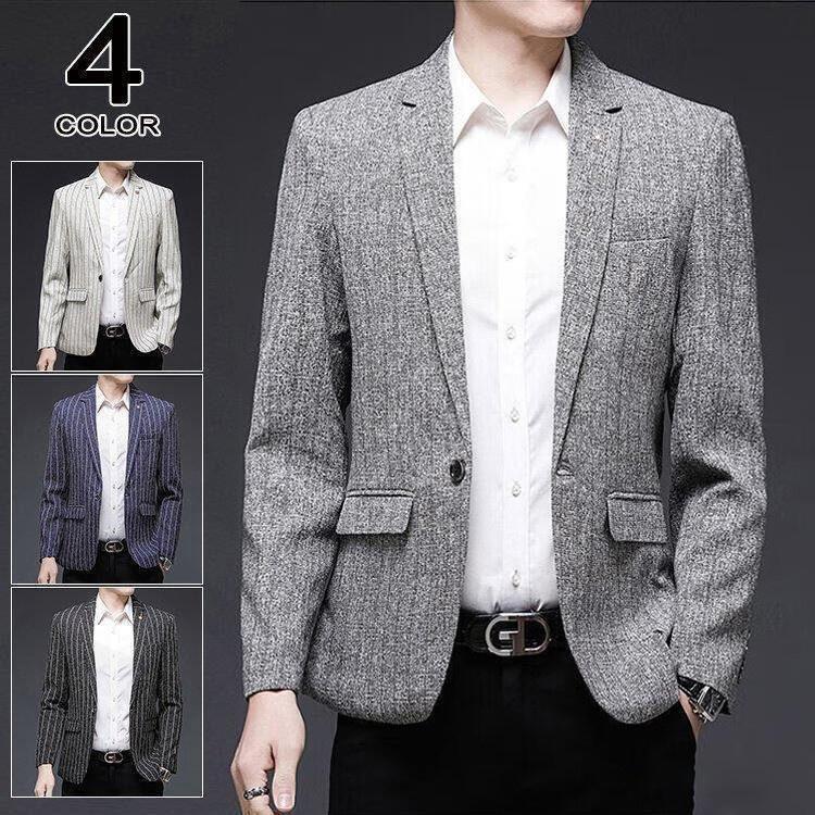 テーラードジャケットメンズストライ...