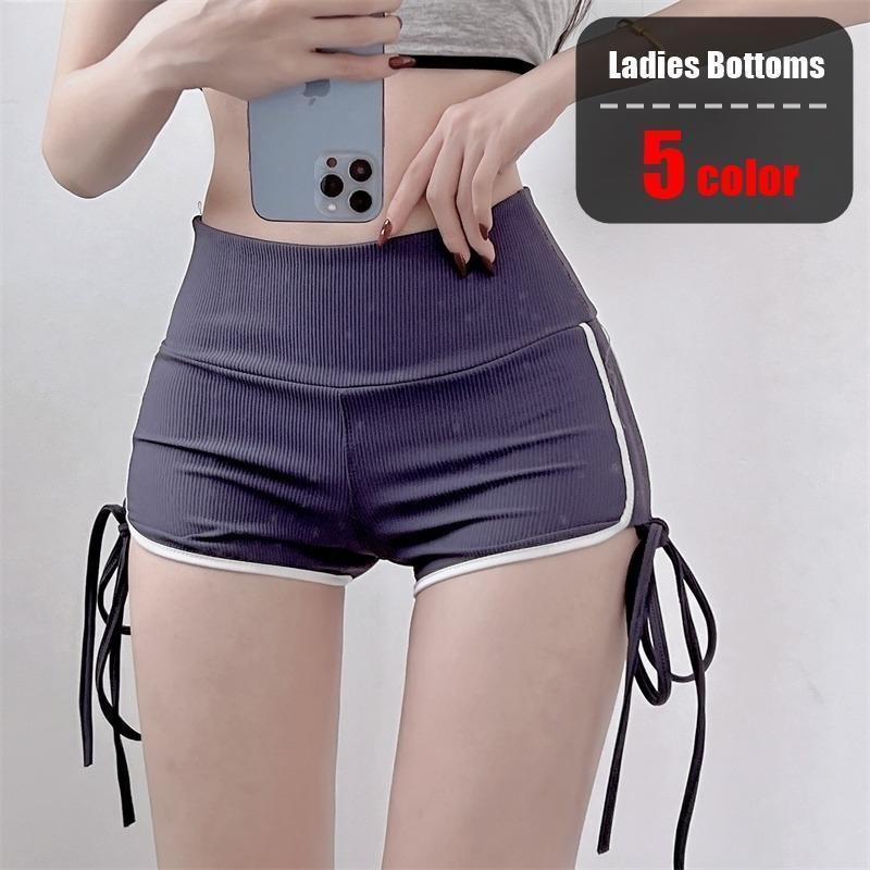 ショートパンツ ホットパンツ ハーフパンツ 半ズボン 部屋着 ルームウェア レディース 女性 ボトムス ゴムウエスト ウエストリブ サイドリボン サイ