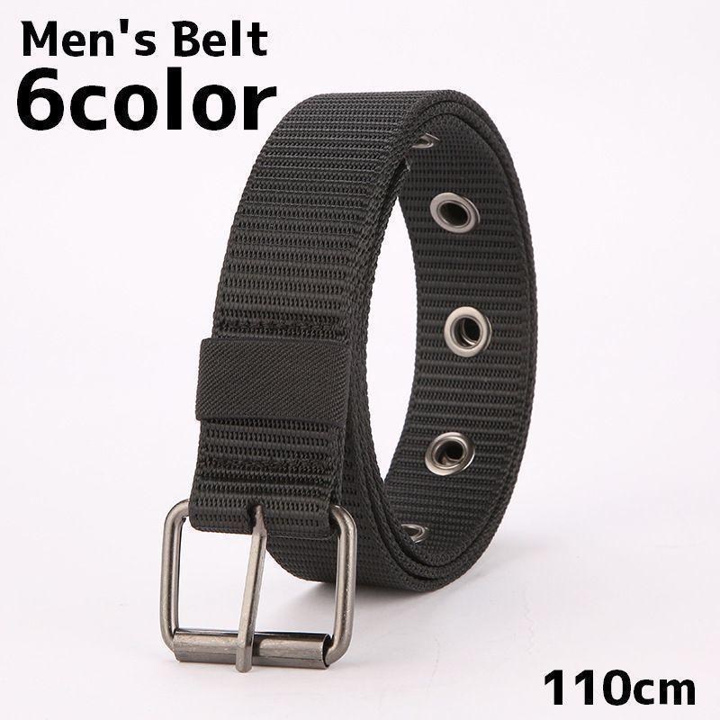 ナイロンベルト ベルト メンズ 男性 ファッション雑貨 カジュアル シンプル デイリー ミリタリー風 単色 無地 バックル