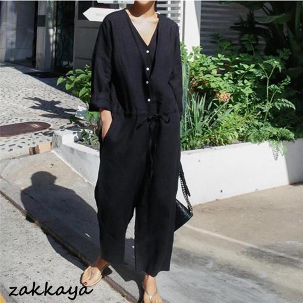 オールインワンレディースつなぎサロ...