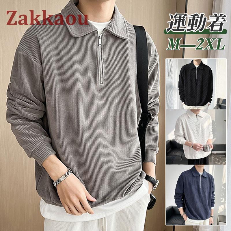 ポロシャツメンズカットソートップス...