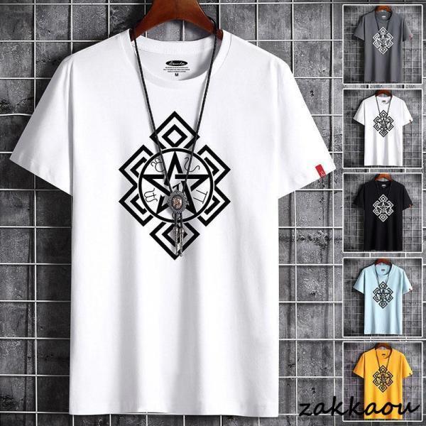 樂天商城 - Tシャツ メンズ 半袖 おしゃれ 白Tシャツ ロンT T-shirt スポーツ 半袖tシャツ 配いろ 涼しい カジュアルクルーネック 丸首 プリント 夏 ゆったり トップス