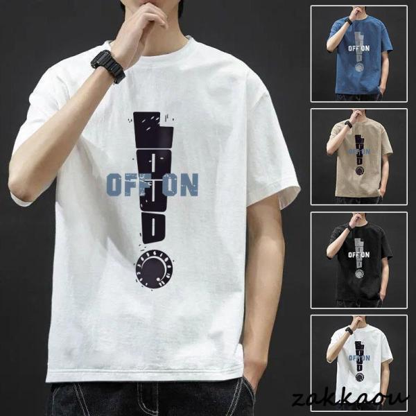 樂天商城 - Tシャツ メンズ 半袖 おしゃれ 白Tシャツ ロンT T-shirt スポーツ 半袖tシャツ 配いろ 涼しい カジュアルクルーネック 丸首 プリント 夏 ゆったり トップス