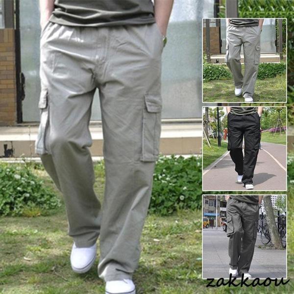 Cargo Pants - カーゴパンツ メンズ 大きいサイズ ゆったり 作業服 ボトムス 太め カジュアル ズボン ミリタリーパンツ 春物