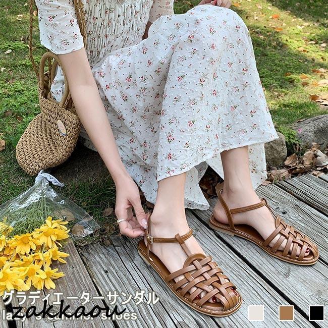 ストラップサンダルレディースサンダ...