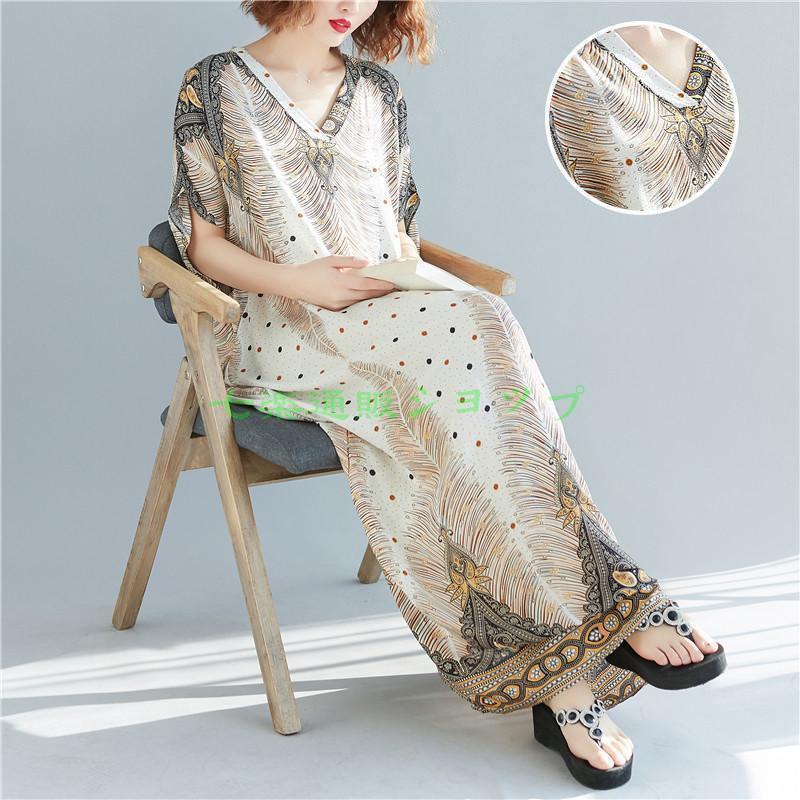 ワンピース夏マキシワンピースリゾー...