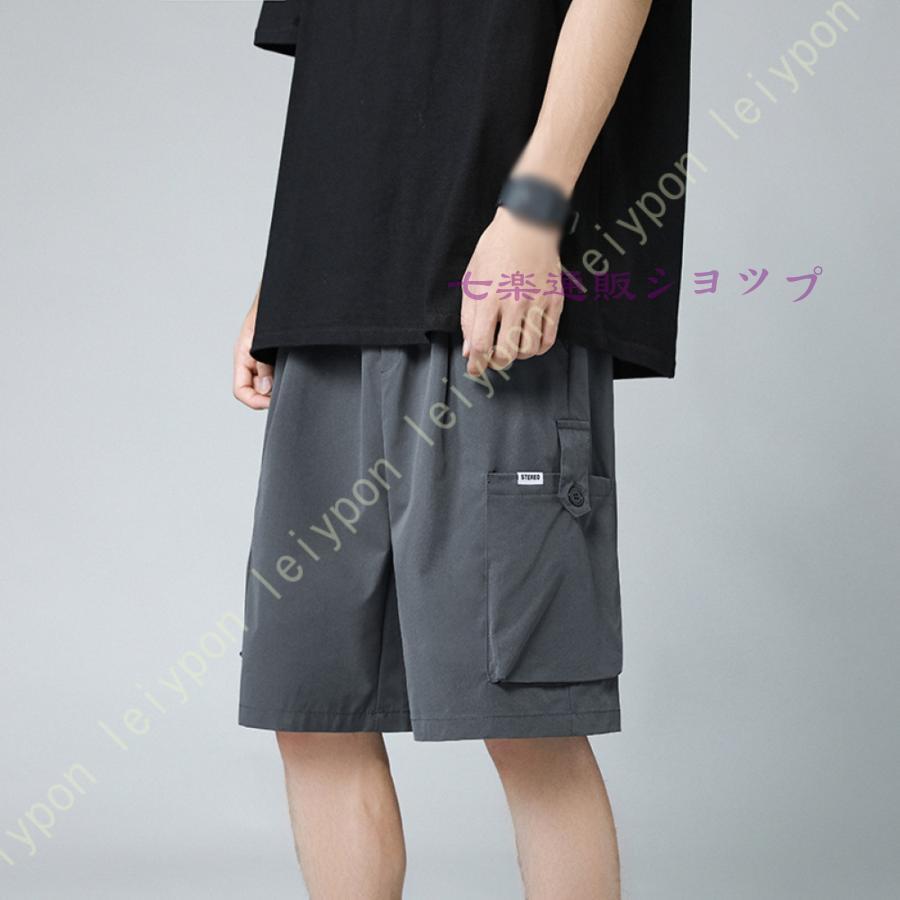樂天商城 - ハーフパンツ メンズ おしゃれ 膝上 ストレッチ 接触冷感 吸汗 速乾 スウェット 涼しい ショートパンツ 短パン 夏 ズボン 大きいサイズ UVカット ショーパン