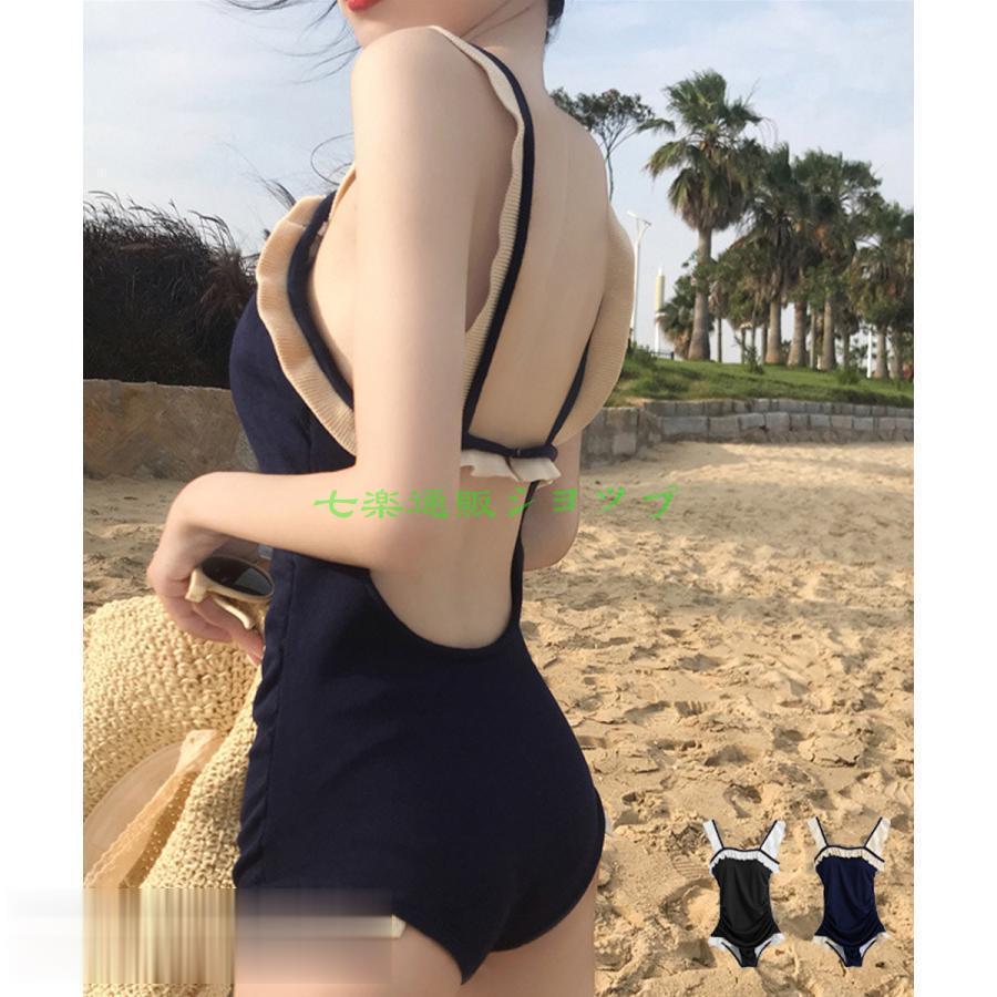 ワンピース水着 レディースモノキニ韓国風