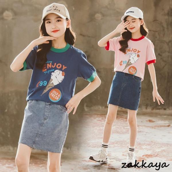 子供服Tシャツキッズ女の子韓国子ど...