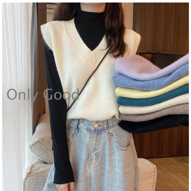 V-Neck - ケーブルニット レディース セーター 秋冬 ニットベスト トップス ジレー 着やせ vネック 制服ベスト スクールベスト カジュアル 薄手 ショット丈