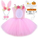 ハロウィン チュール うさぎ ピンク 仮装 キッズ コスプレ 動物 tutu 子供 ワンピース キッズ チュチュパニエスカート キャラクター コスチューム 仮装 小学生