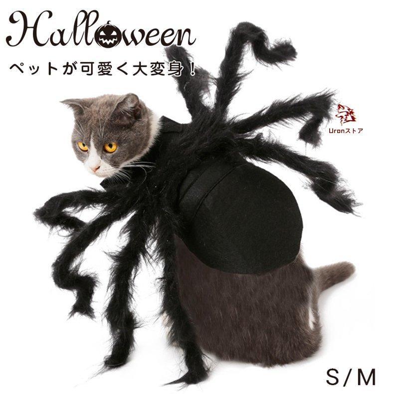 【楽天スーパーセール】ハロウィン コスチューム 蜘蛛 クモネコ 犬 猫用 変身 犬 ドッグウェア 犬用 翼..