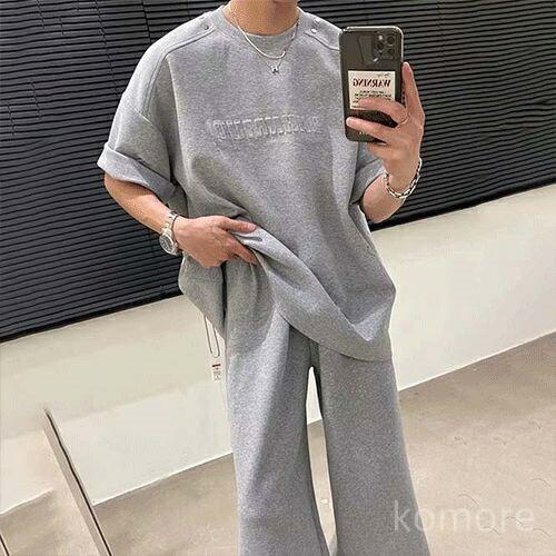ストリート系 セットアップ 半袖Tシャツ/パンツ カジュアル